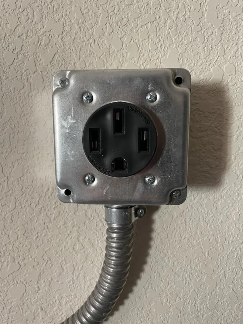 NEMA 14-50 outlet installed for Electrical Panel Upgrade in Baldwyn